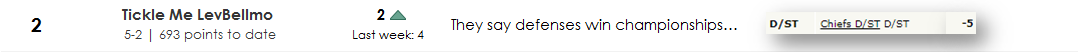 Inline D/ST matchup image shown beside the 2017 Week 7 rank 2 commentary.